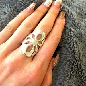 Ornate Silver Fashion Ring